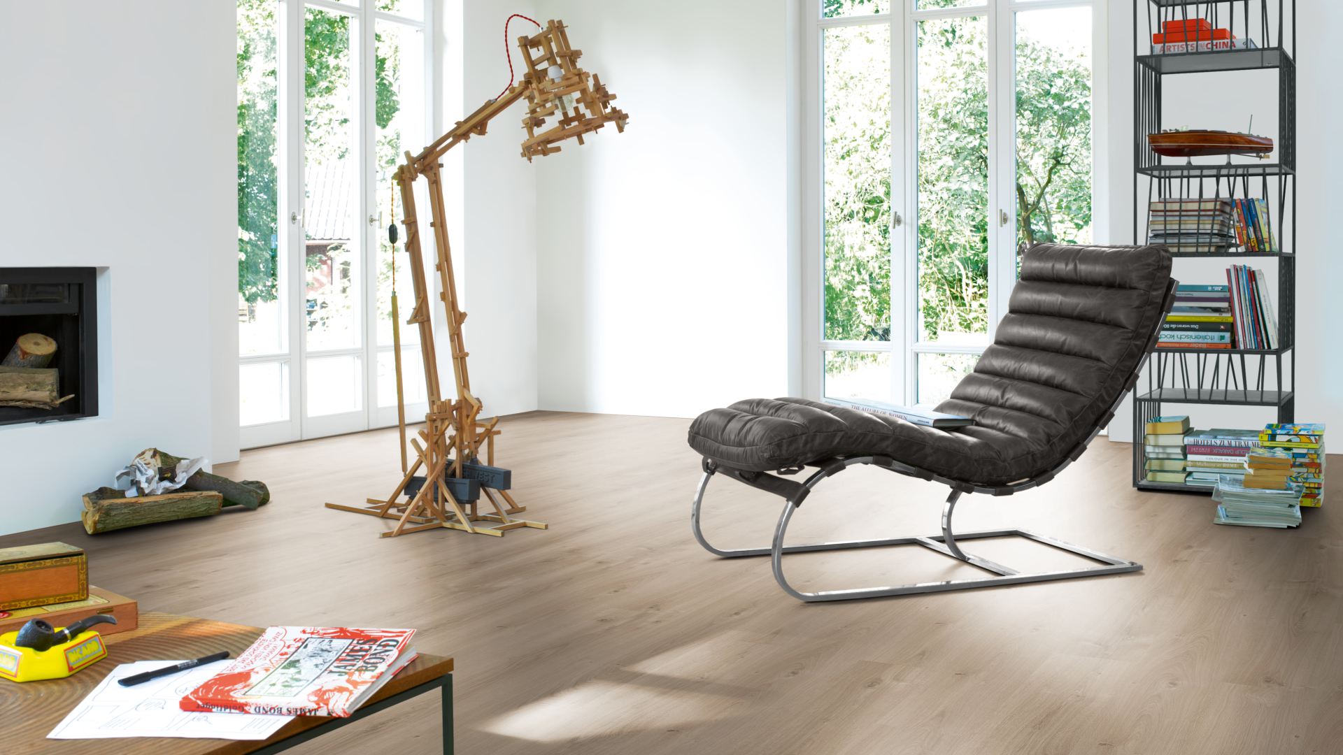 Ламинат Parador Classic 1070 Дуб Авант 1730268 1285×194×9 фото в интерьере